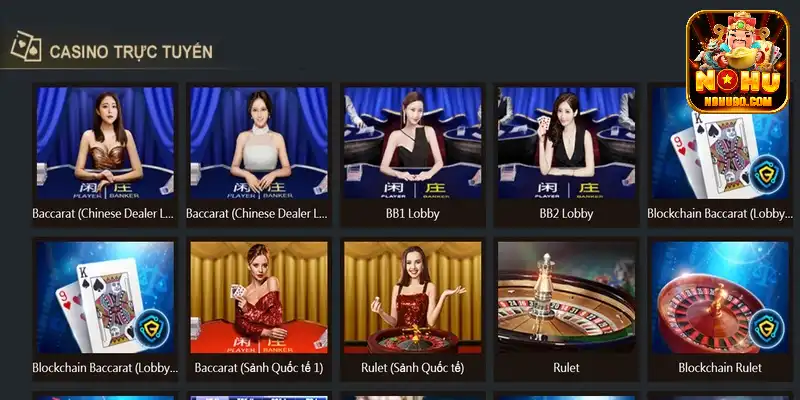 Khám phá sảnh live casino nohu90 có gì nổi bật